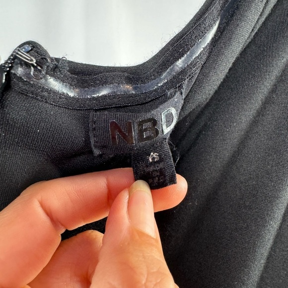 NBD Ponte Wired Deep V Bodycon Mini Dress in Black Size Extra Small - Picture 10 of 14